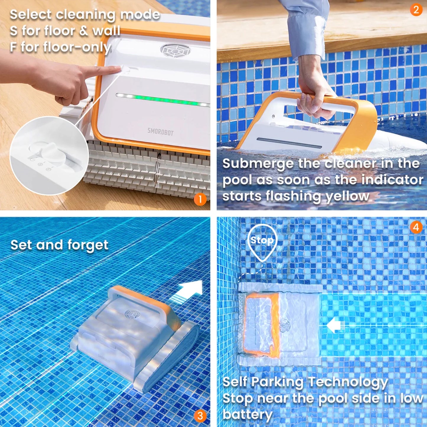 Pool Cleaning Robot (Rechargeable and comes with Charger)